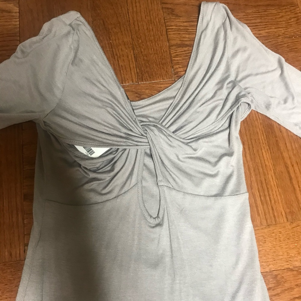 NWT Grey Stretchy Mini Dress by Soprano - Picture 3 of 3